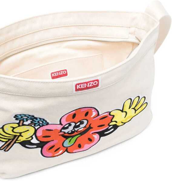 Genti de umar Kenzo Shoulder Bag With Embroidery POWDER Femei (BM 9579695) 5