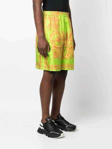 Pantaloni scurti Versace Baroque Shorts 660 GREEN Barbati (BM 9579722) 3
