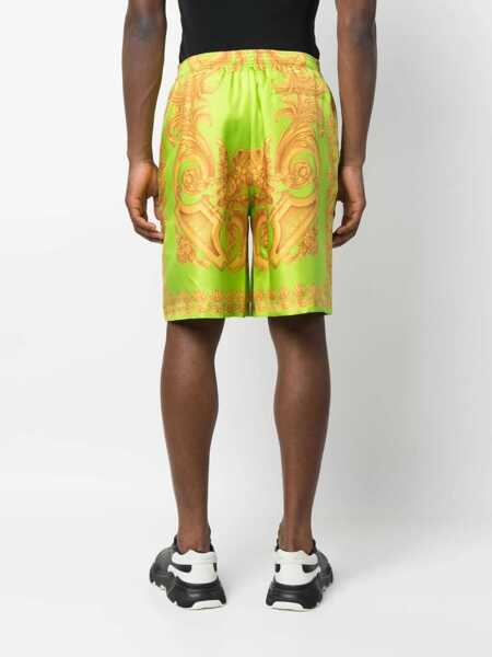 Pantaloni scurti Versace Baroque Shorts 660 GREEN Barbati (BM 9579722) 4