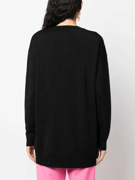 Cardigane Moschino Cardigan With Logo BLACK Femei (BM 9580070) 4