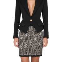 Sacouri office Dama - Sacouri office Balmain Single-Breasted Jacket BLACK Femei (BM 9581216) - B-mall.ro