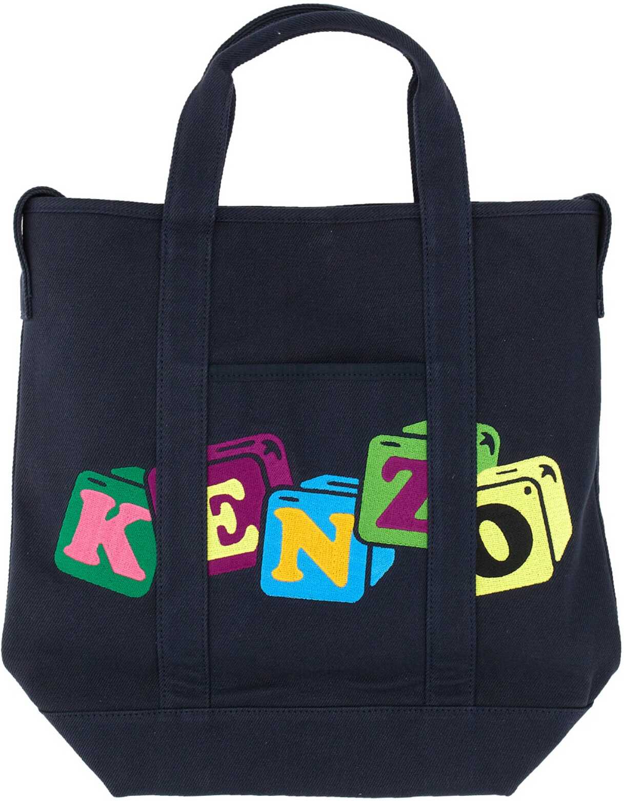 Kenzo Boke Blocks Tote Bag BLUE