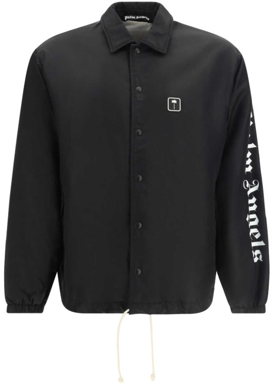 Palm Angels Coach Jacket BLACK WHITE