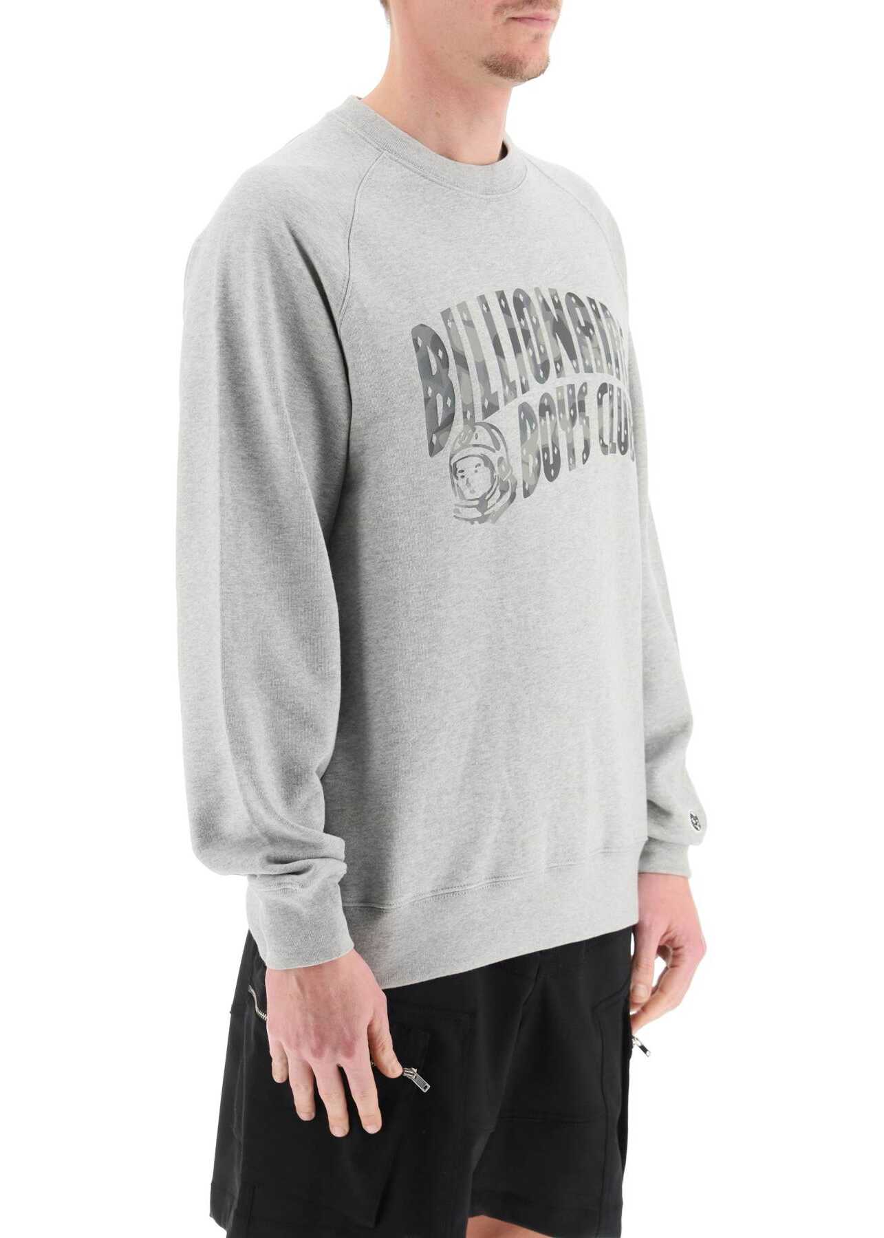 Billionaire Boys Club \'Camo Arch Logo\' Crewneck Sweatshirt HEATHER GREY