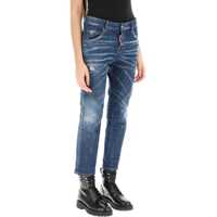 Blugi Dark Techno Surf Wash Cool Girl Cropped Jeans Femei