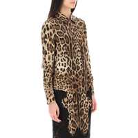 Bluze office Leopard Print Silk Shirt Femei