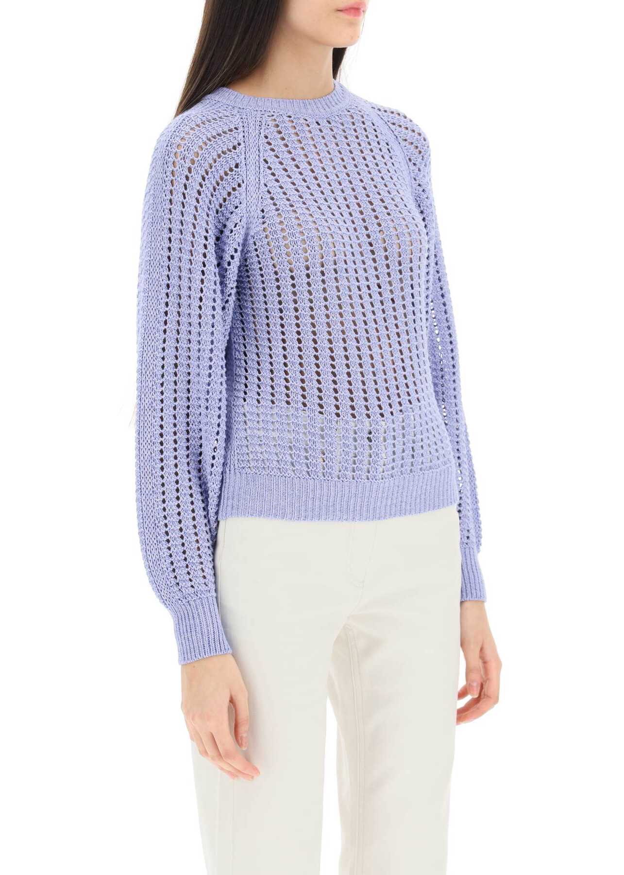 Agnona Cotton Silk Sweater GLICINE