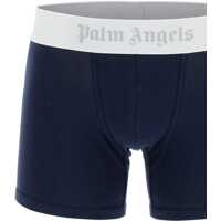 Bermude pentru Barbati - Bermude Palm Angels Logo Boxers Bi-Pack NAVY BLUE WHITE Barbati (BM 9584036) - B-mall.ro