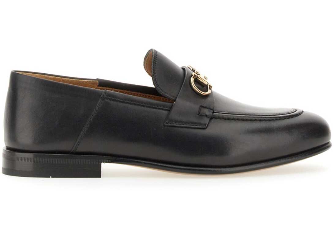 Ferragamo Moccasin Mule Gancini BLACK