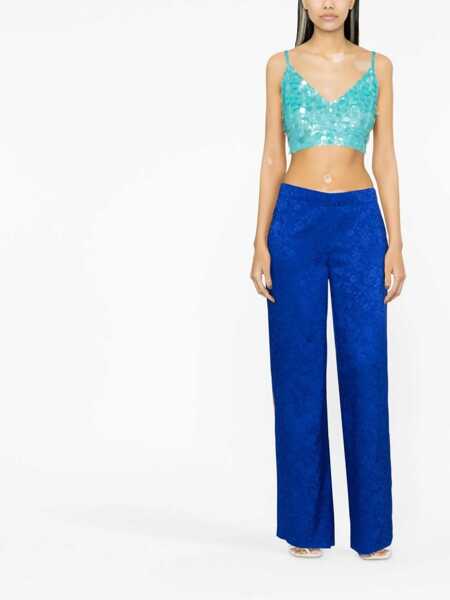 Topuri P.A.R.O.S.H. Sequined top Green Femei (BM 9584939) 2