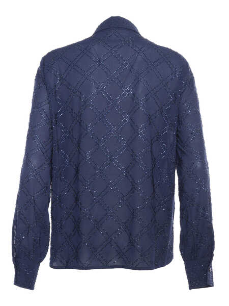 Camasi P.A.R.O.S.H. Crystal shirt Blue Femei (BM 9584960) 3