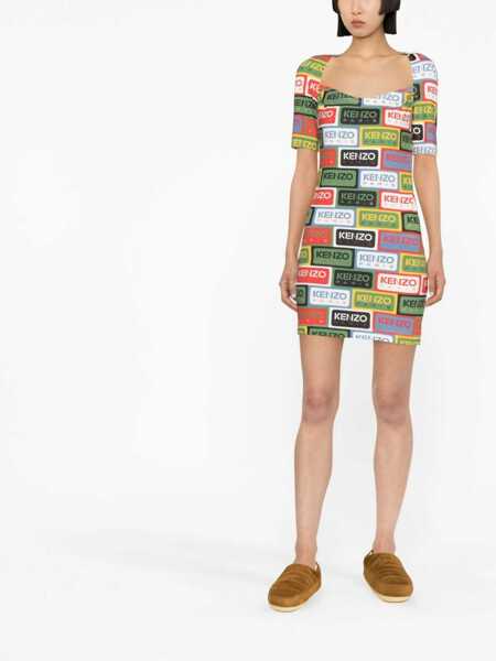 Rochii casual Kenzo Bodycon Dress Kenzo Labels MULTICOLOUR Femei (BM 9586151) 2