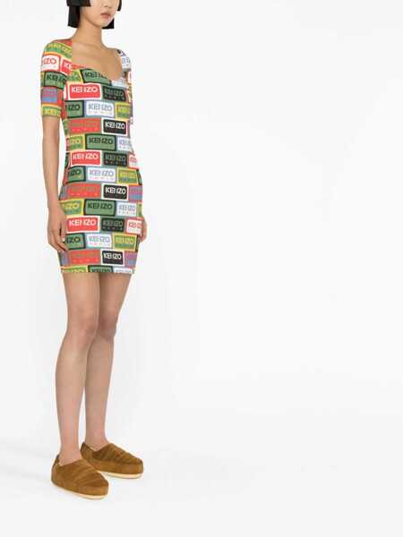 Rochii casual Kenzo Bodycon Dress Kenzo Labels MULTICOLOUR Femei (BM 9586151) 3