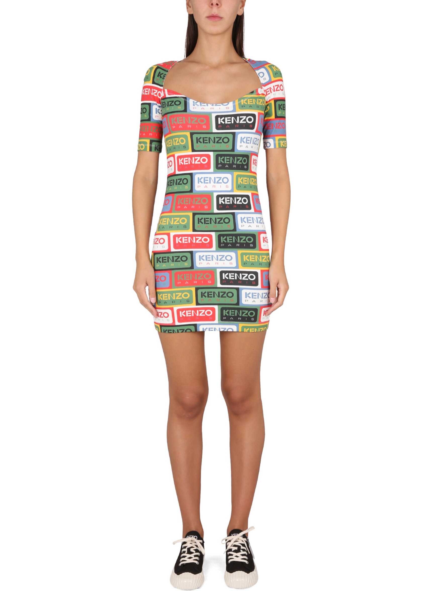 Kenzo Bodycon Dress \'Kenzo Labels\' MULTICOLOUR