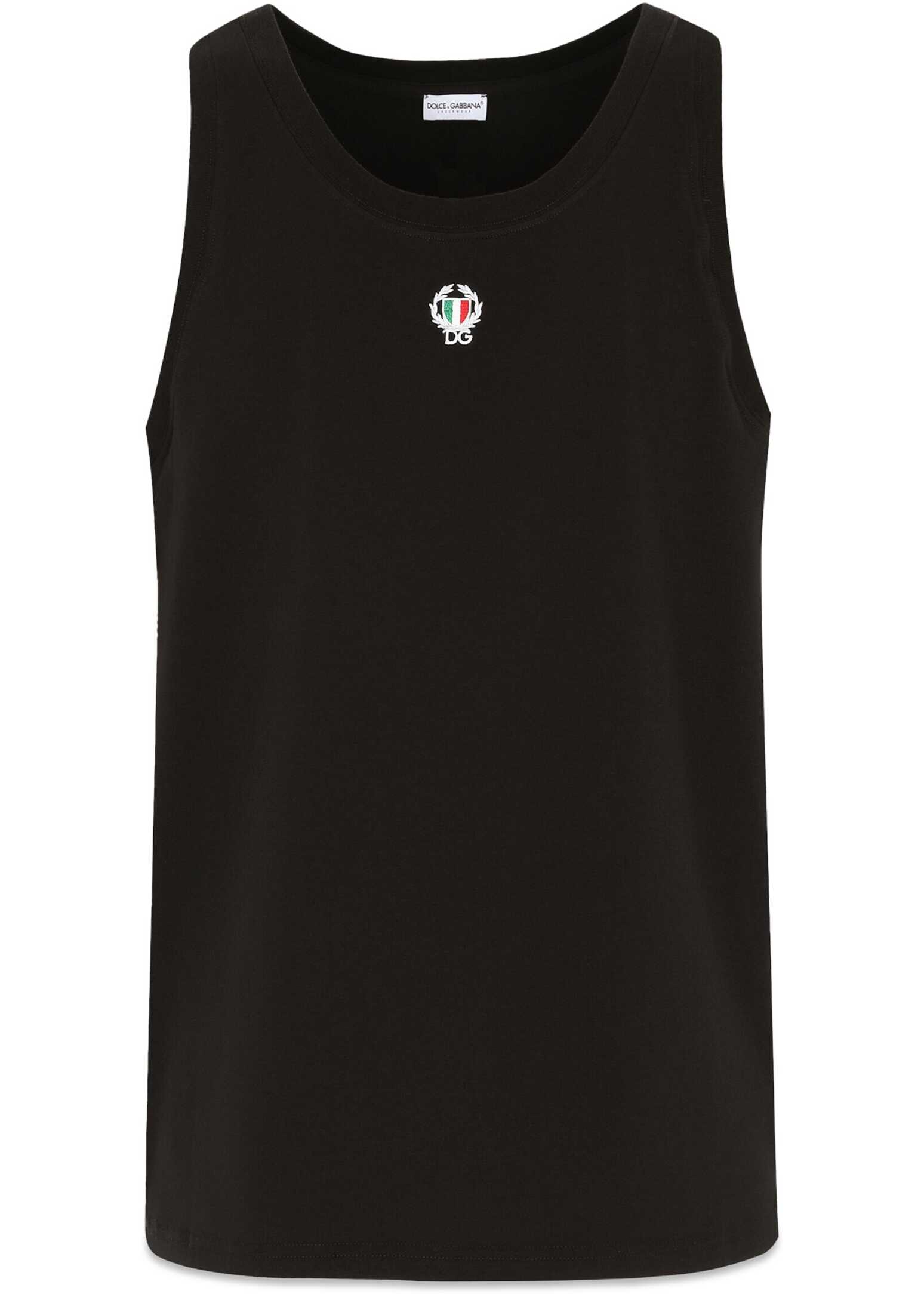 Dolce & Gabbana Undershirt With Logo BLACK