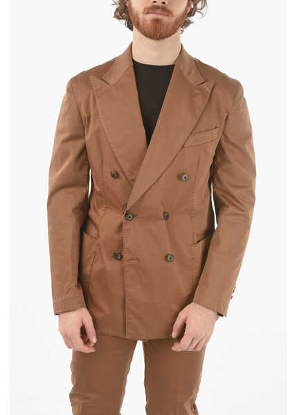 Costume CORNELIANI Cc Collection Double-Breasted Suit With Two Vents And Peak L Brown Barbati (BM 9587414) 2