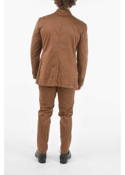 Costume CORNELIANI Cc Collection Double-Breasted Suit With Two Vents And Peak L Brown Barbati (BM 9587414) 4