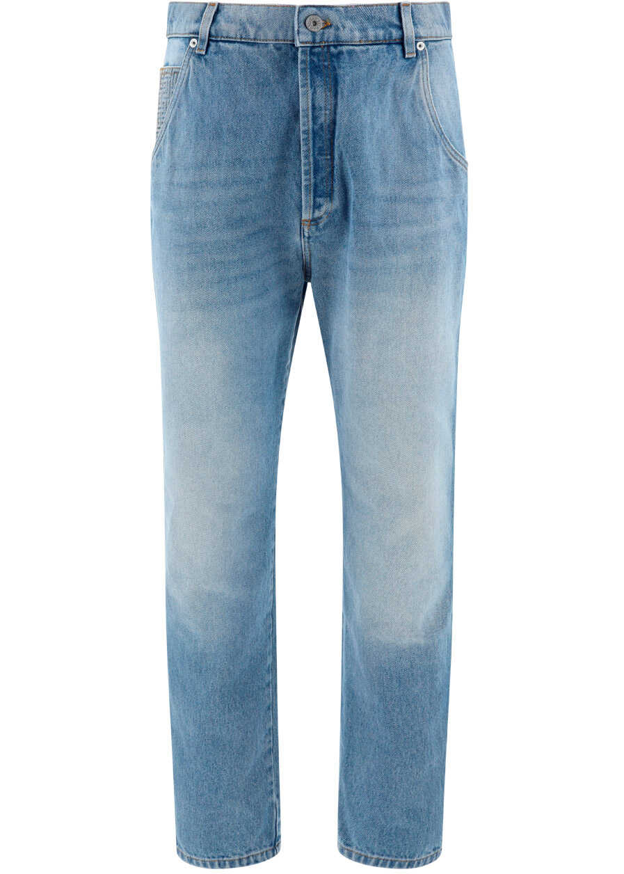 Balmain Monogram Jeans BLEU JEAN