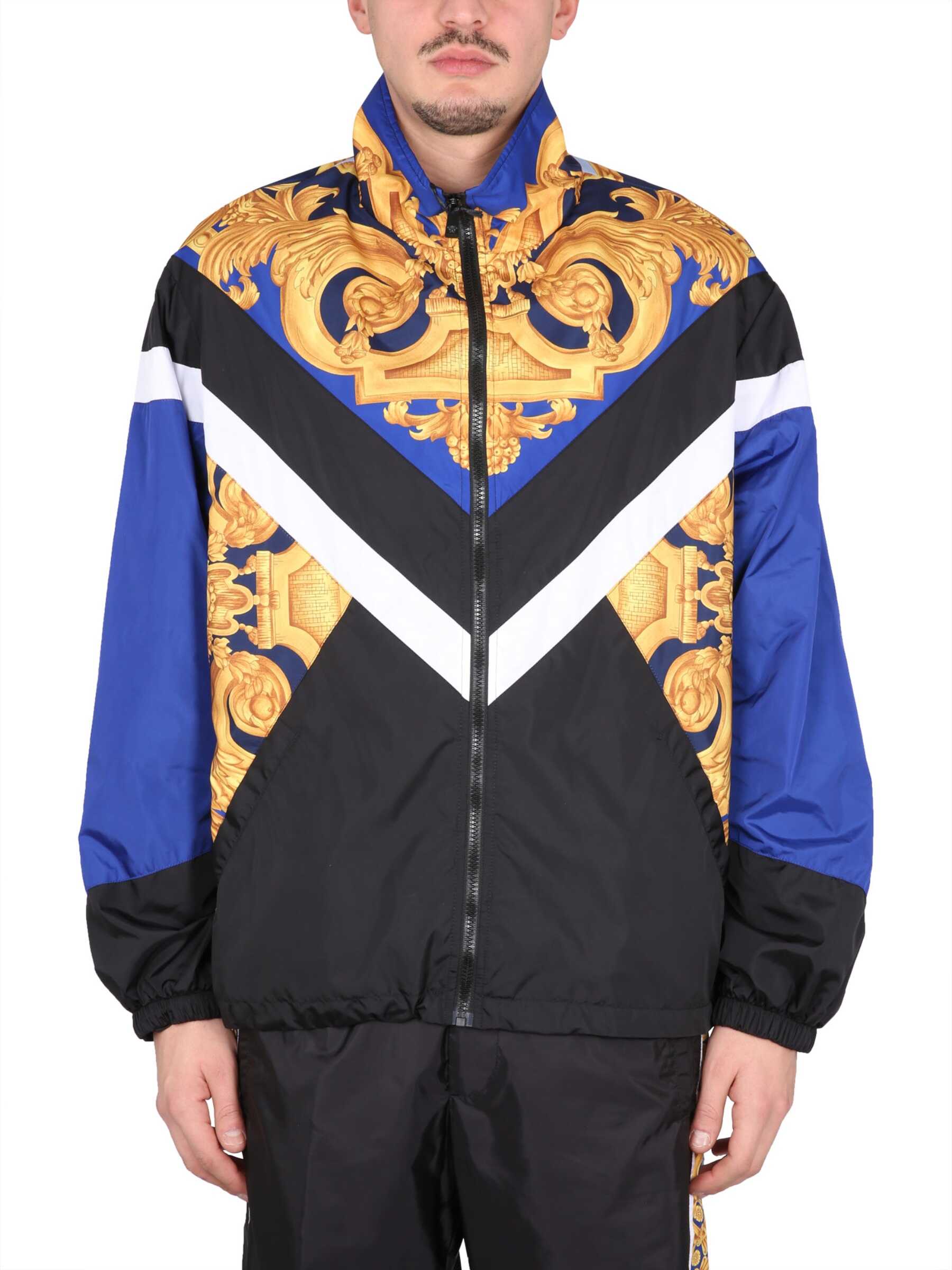 Versace Windproof Jacket With Baroque Print MULTICOLOUR