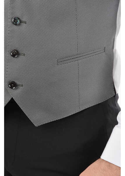 Veste costum CORNELIANI Cc Collection V-Neck Cerim.reset Waistcoat Gray Barbati (BM 9590744) 3