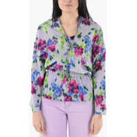 Bluze Silk-Blend Oversized Blouse With Zip Detailing Femei