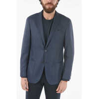Sacouri elegante Cc Collection Virgin Wool Side Vents Notch Lapel Right 2-But Barbati