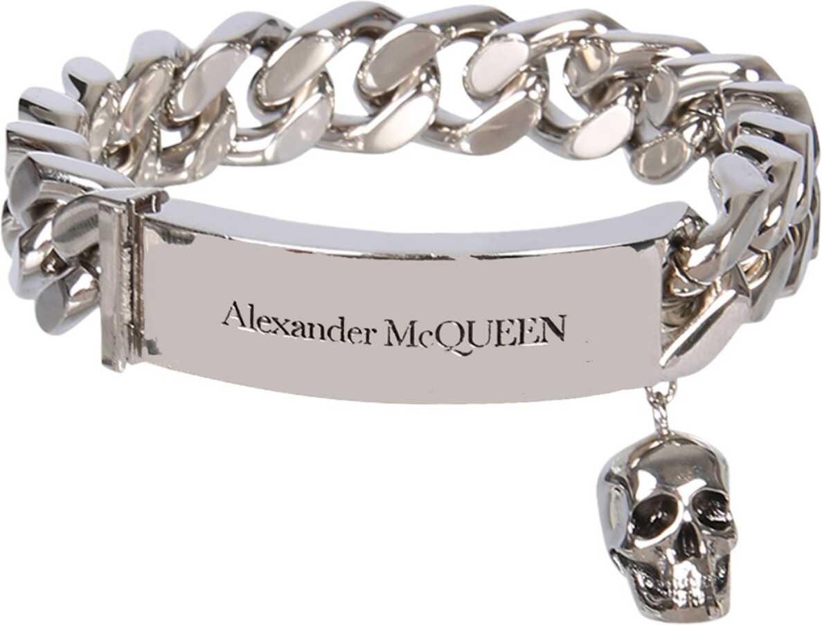 Alexander McQueen Chain Identity Bracelet SILVER