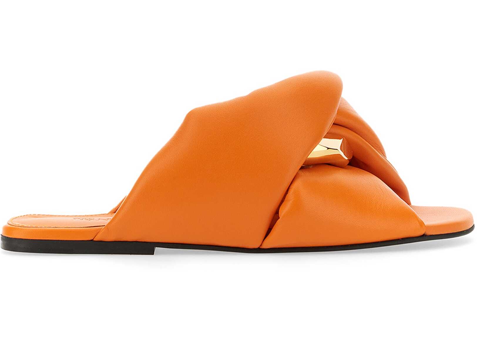 JW Anderson Sandal Slide Chain Twist ORANGE
