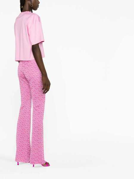 Pantaloni casual Versace Jacquard Pants With Greek Print PINK Femei (BM 9600398) 3