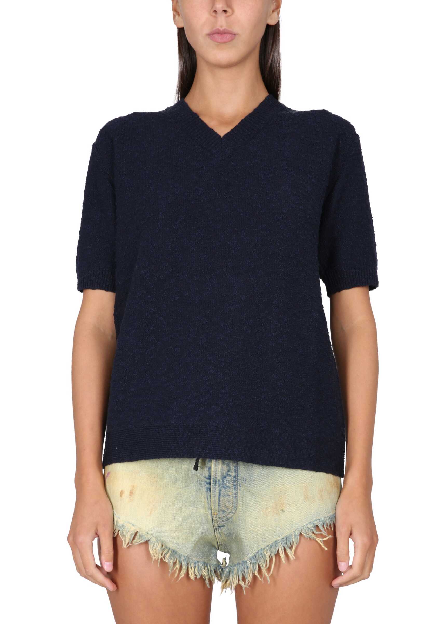 Maison Margiela Knitted T-Shirt BLUE