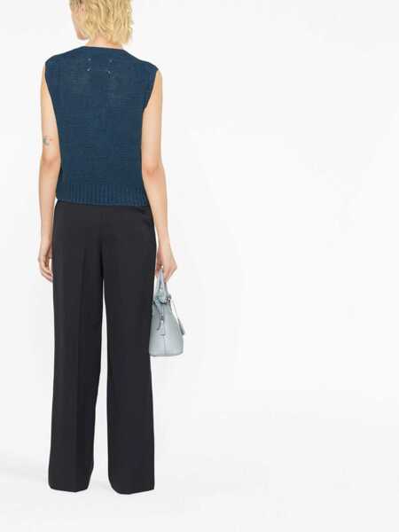 Veste casual Maison Margiela Basket Stitch Sweatshirt BLUE Femei (BM 9601394) 4