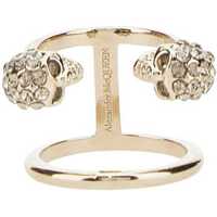 Inele Twin Skull Double Ring Femei