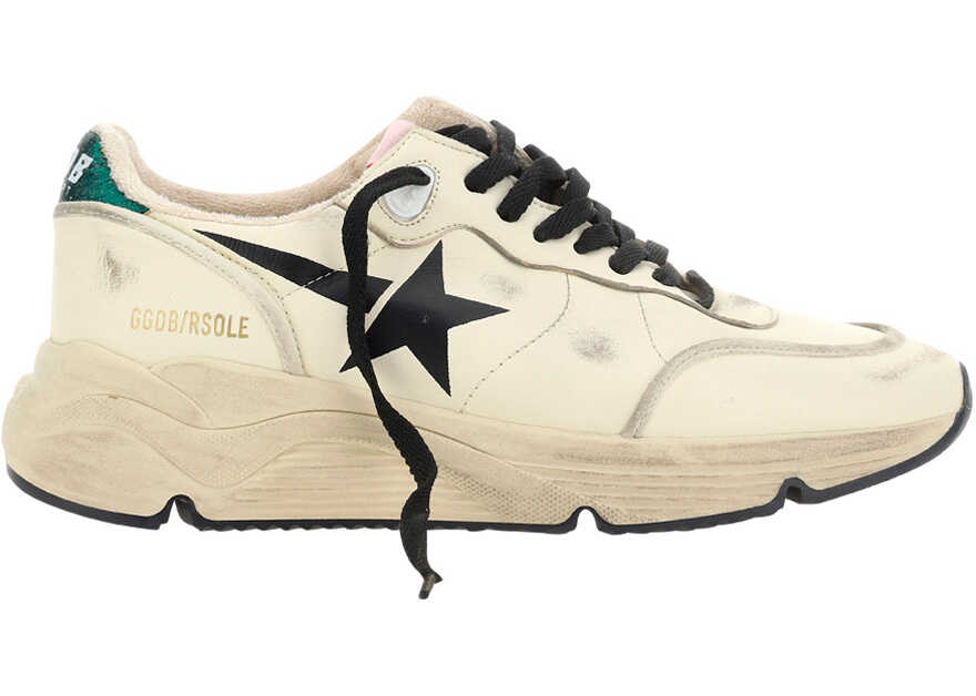 Golden Goose Rsole Full Quarter Sneakers DIRTY WHITE/BLACK/EMERALD GREEN