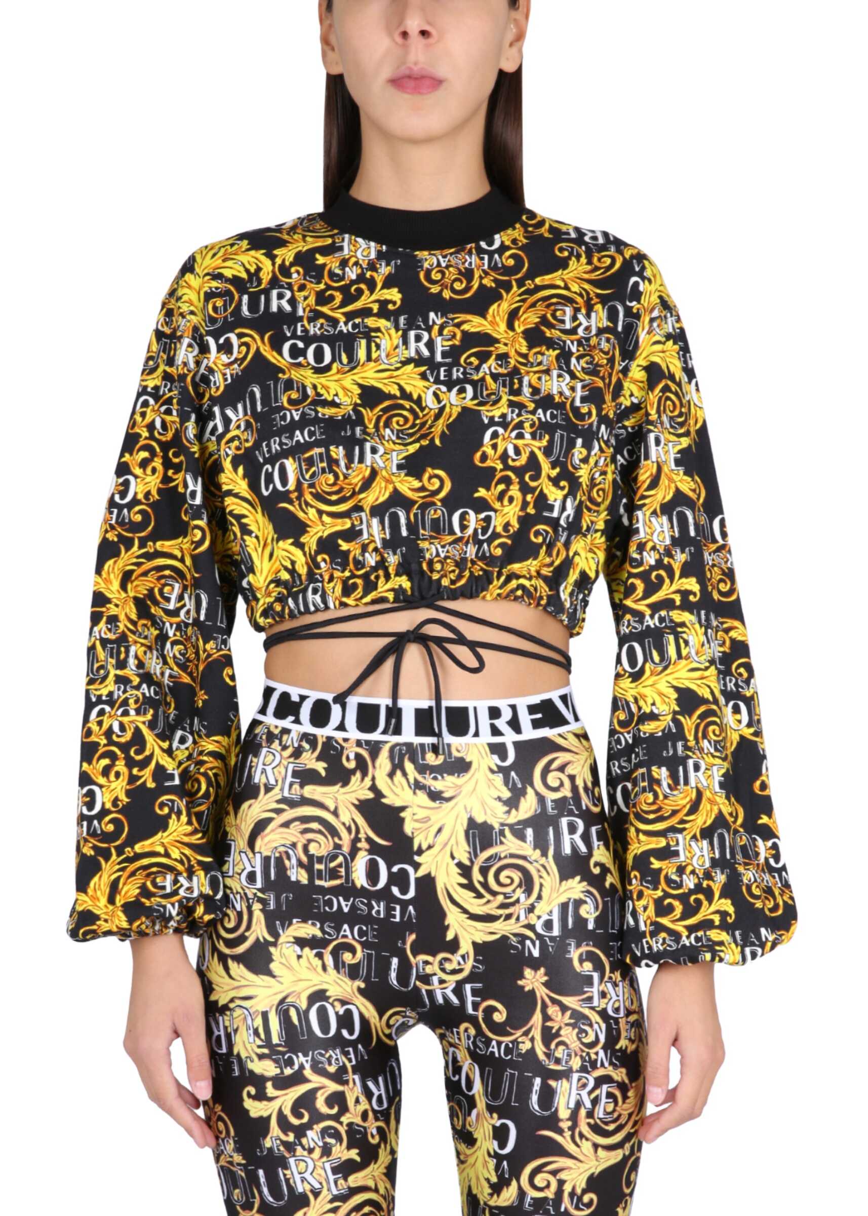 Versace Jeans Couture Cropped Sweatshirt BLACK