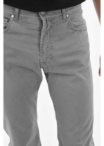 Pantaloni casual CORNELIANI Id Stretch Cotton 5 Pockets Pants Gray Barbati (BM 9603047) 3