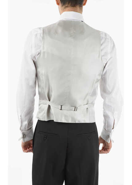 Veste costum CORNELIANI Cc Collection V-Neck Cerim.refined Waistcoat Gray Barbati (BM 9603818) 2