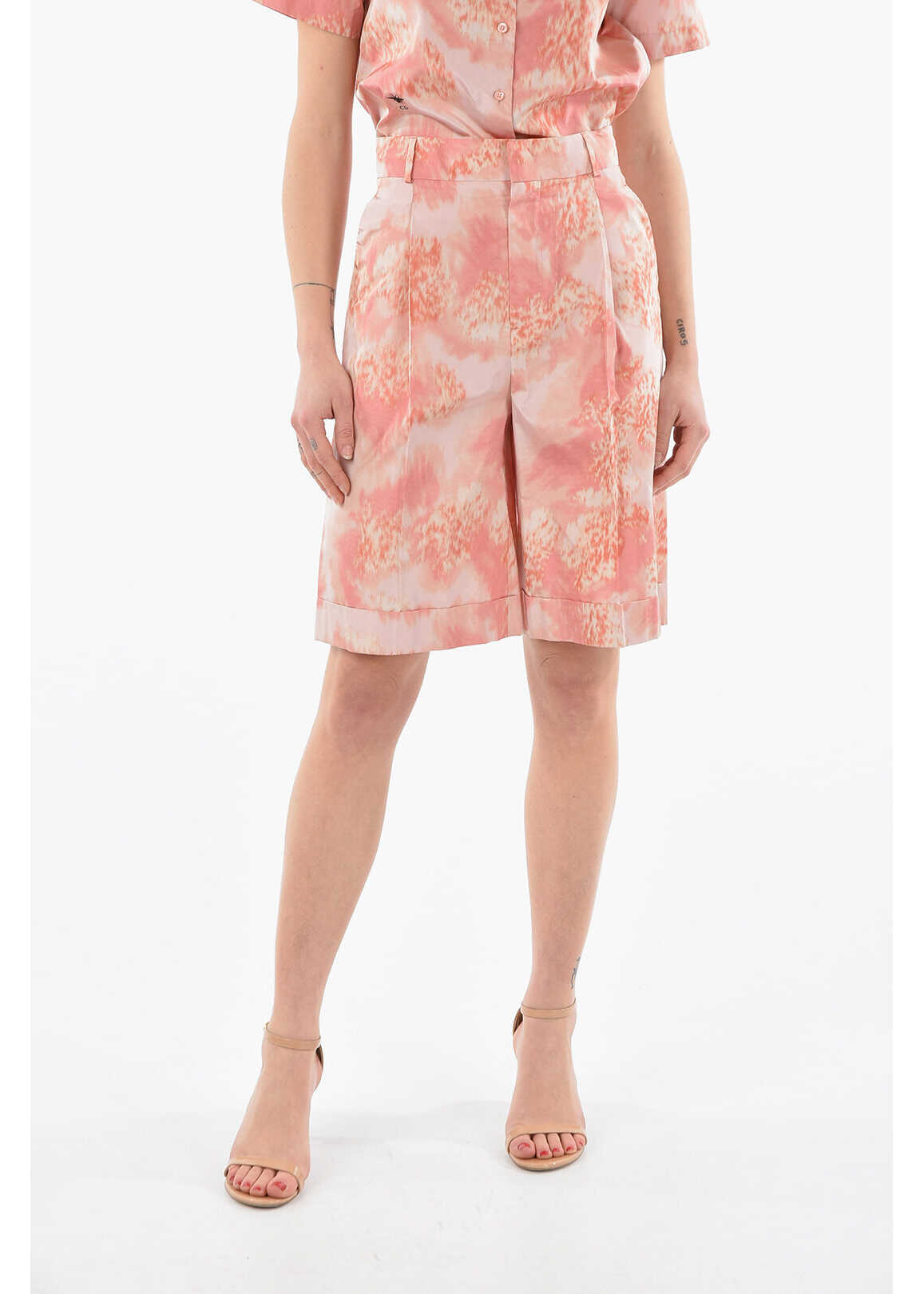 Dior Silk-Taffeta High-Waisted Shorts With Single Pleat Pink