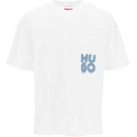 Tricouri Hugo Boss pentru Barbati - Tricouri Hugo Boss Graffiti Logo Dampato T-Shirt WHITE Barbati (BM 9604040) - B-mall.ro