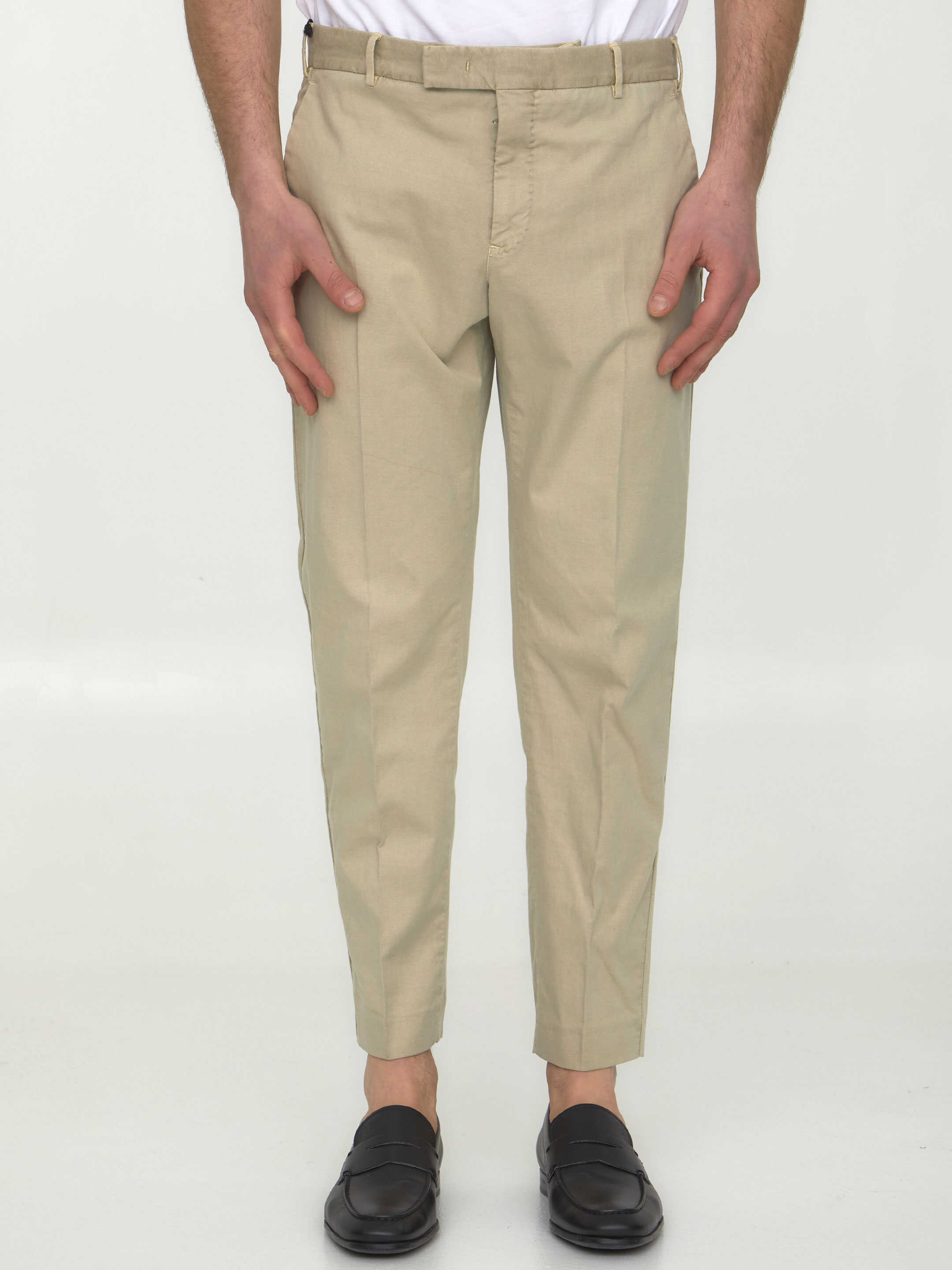 PT TORINO Cotton Trousers Beige