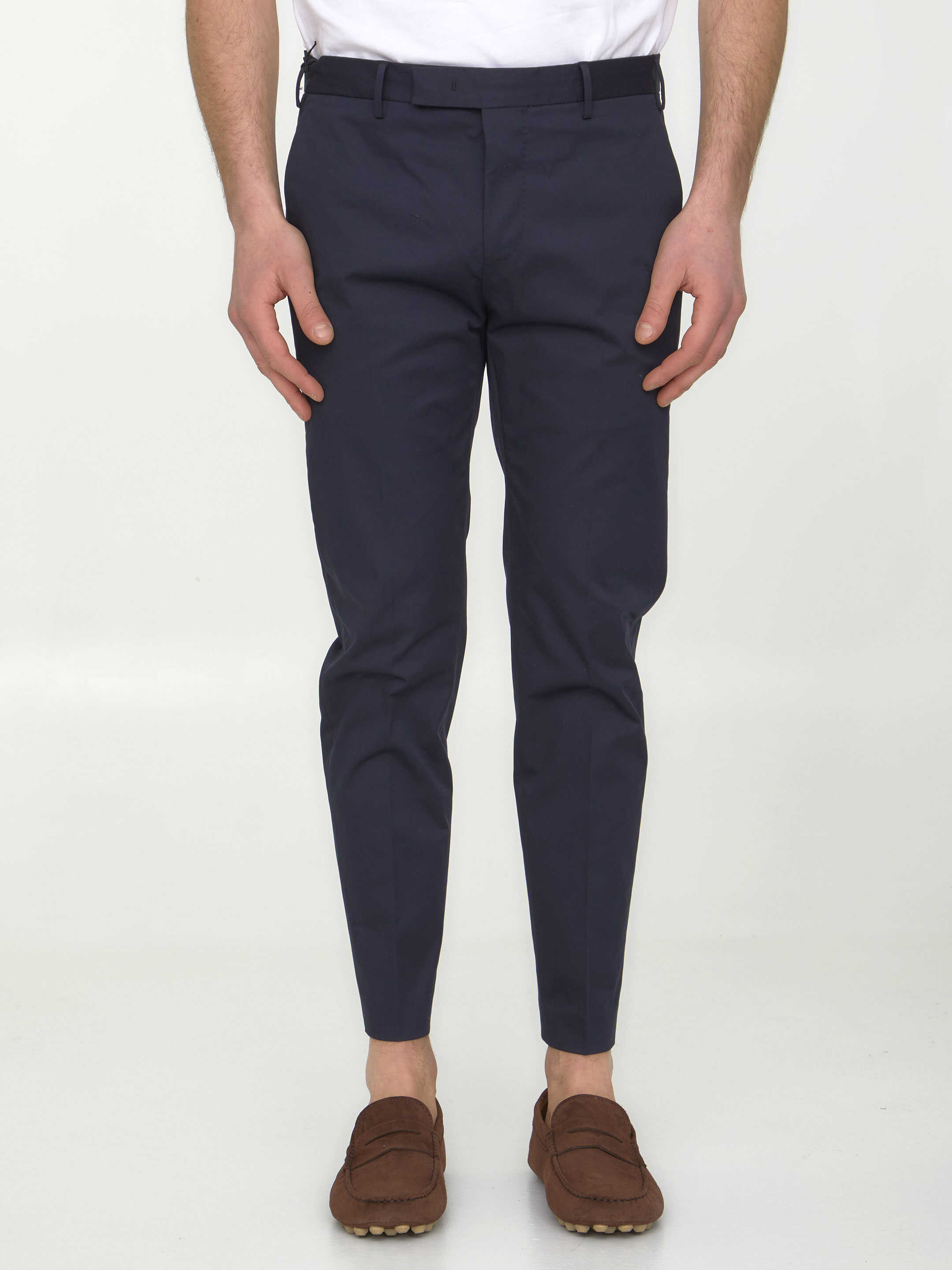 PT TORINO Gabardine Trousers Blue