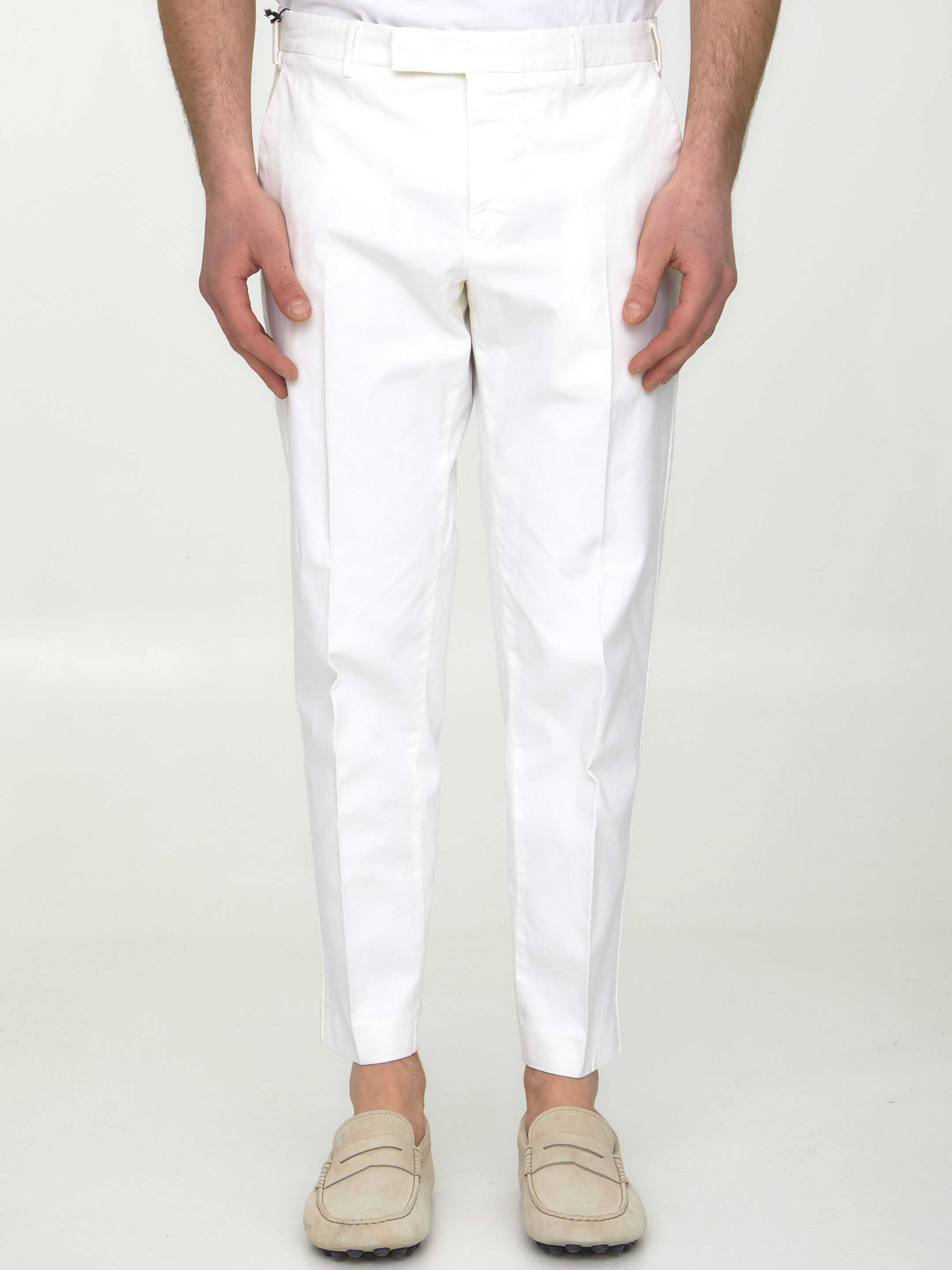 PT TORINO Cotton Trousers White