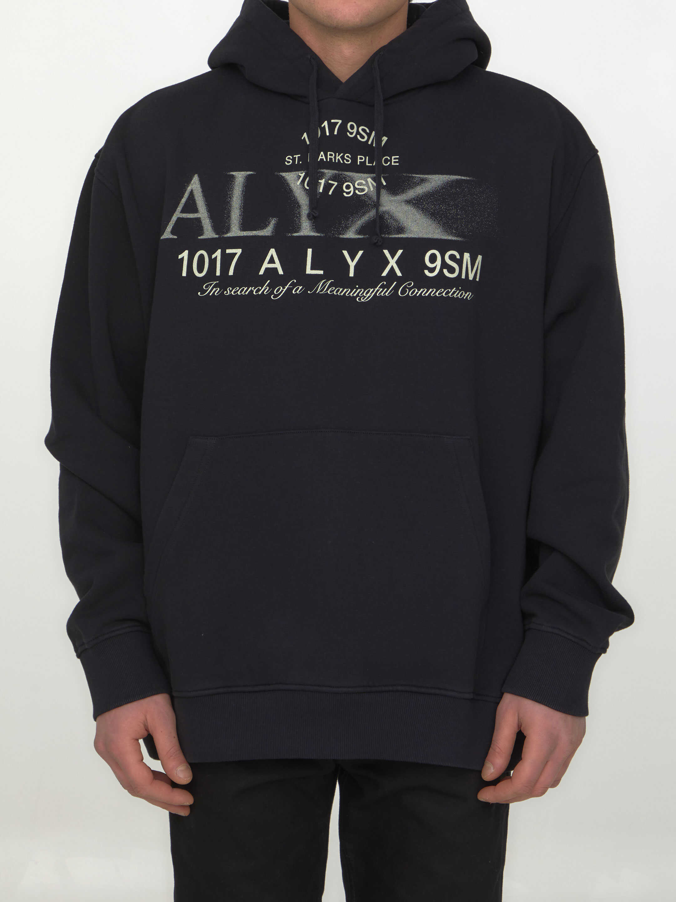Alyx Printed Cotton Hoodie BLACK