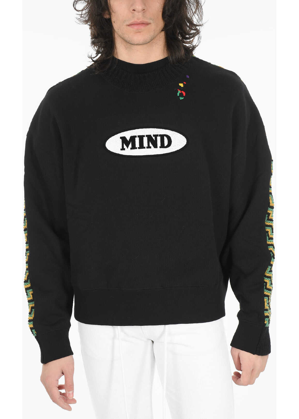 Palm Angels Missoni Knitted Back Mind Sweatshirt Black