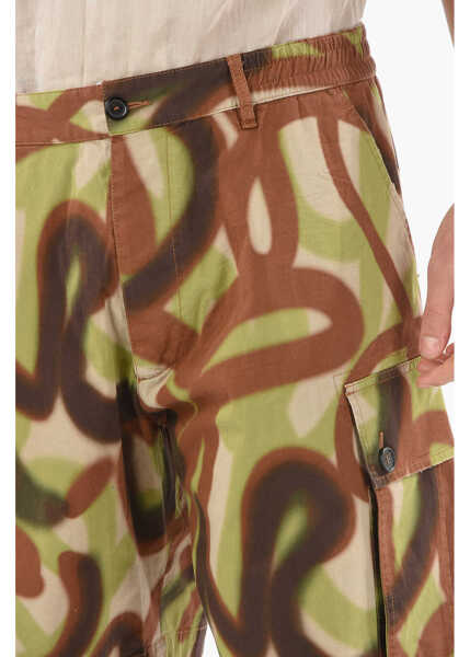 Pantaloni scurti DSQUARED2 Camouflage Pattern Cargo Shorts With Elastic Waistband Multicolor Barbati (BM 9605981) 3