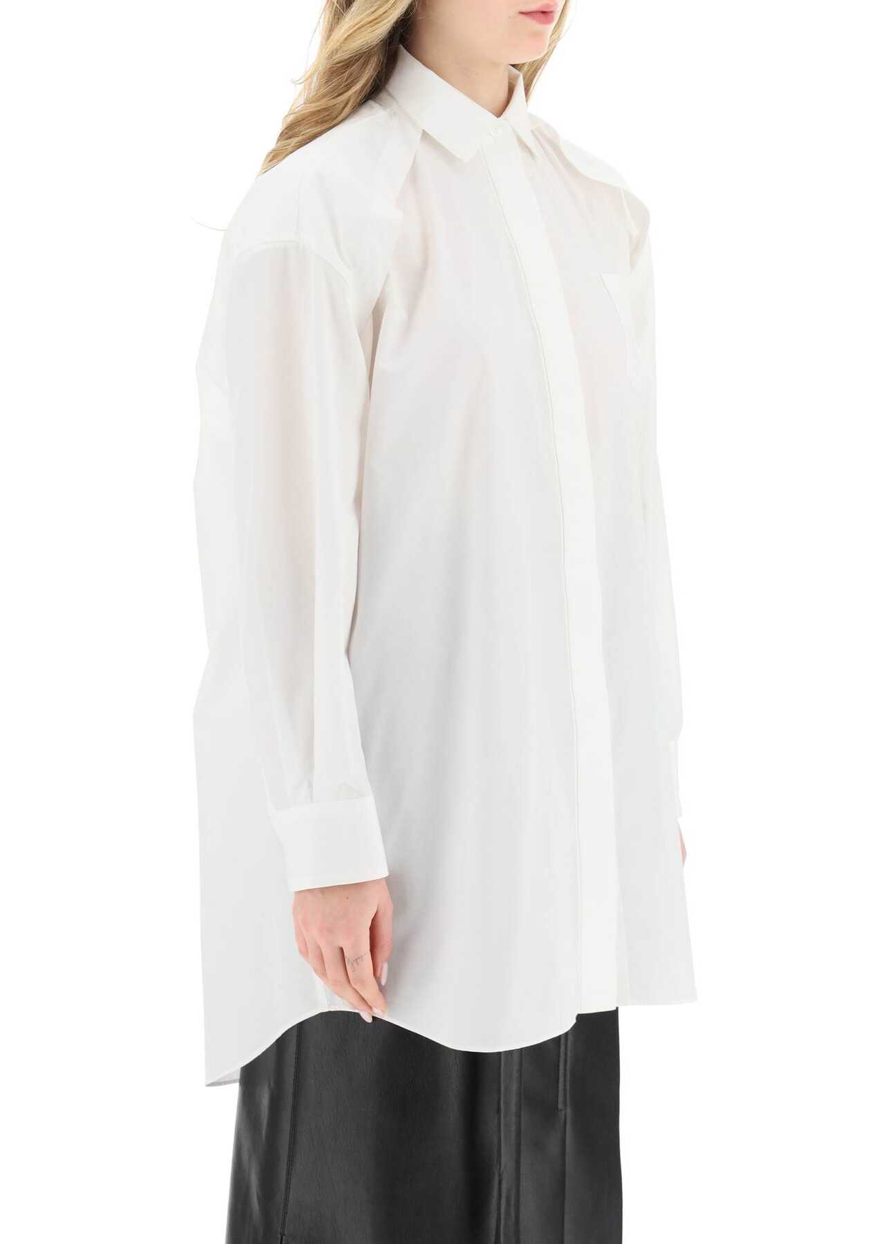 Sacai Maxi Shirt With Cut-Out Sleeves WHITE