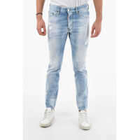 Blugi drepti Distressed Cool Guy Denims With Back Logo Patch Barbati