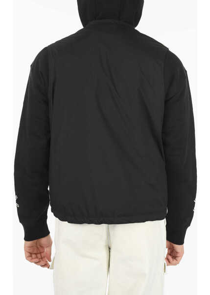 Veste costum Palm Angels Front Zipped Classic Logo Nylon Vest Black Barbati (BM 9607571) 2