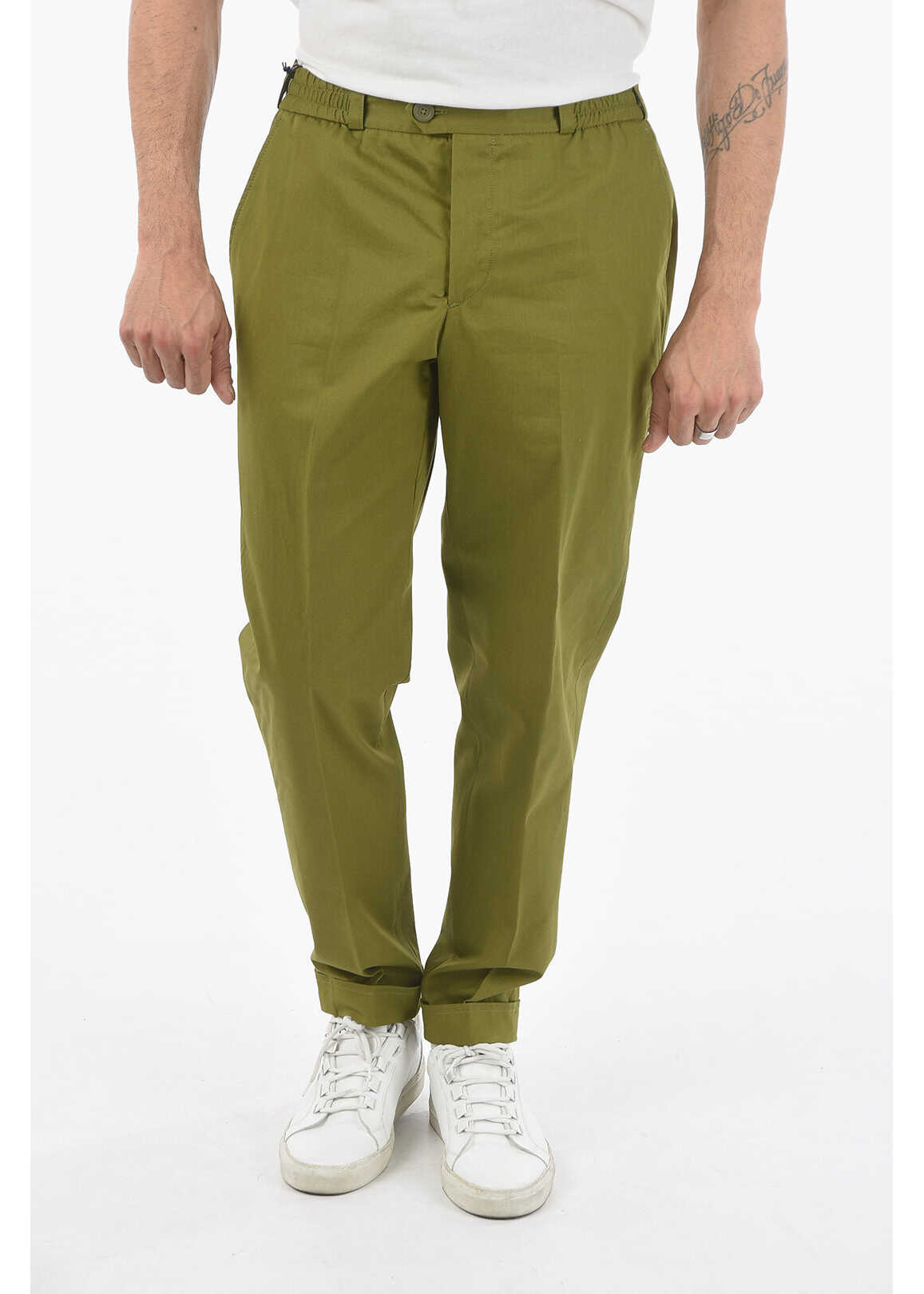 PT01 Cuffed Hem 4 Pockets The Rebel Pants Green