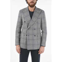 Sacouri elegante Cc Collection District Check Side Vents Peak Lapel Reward Do Barbati
