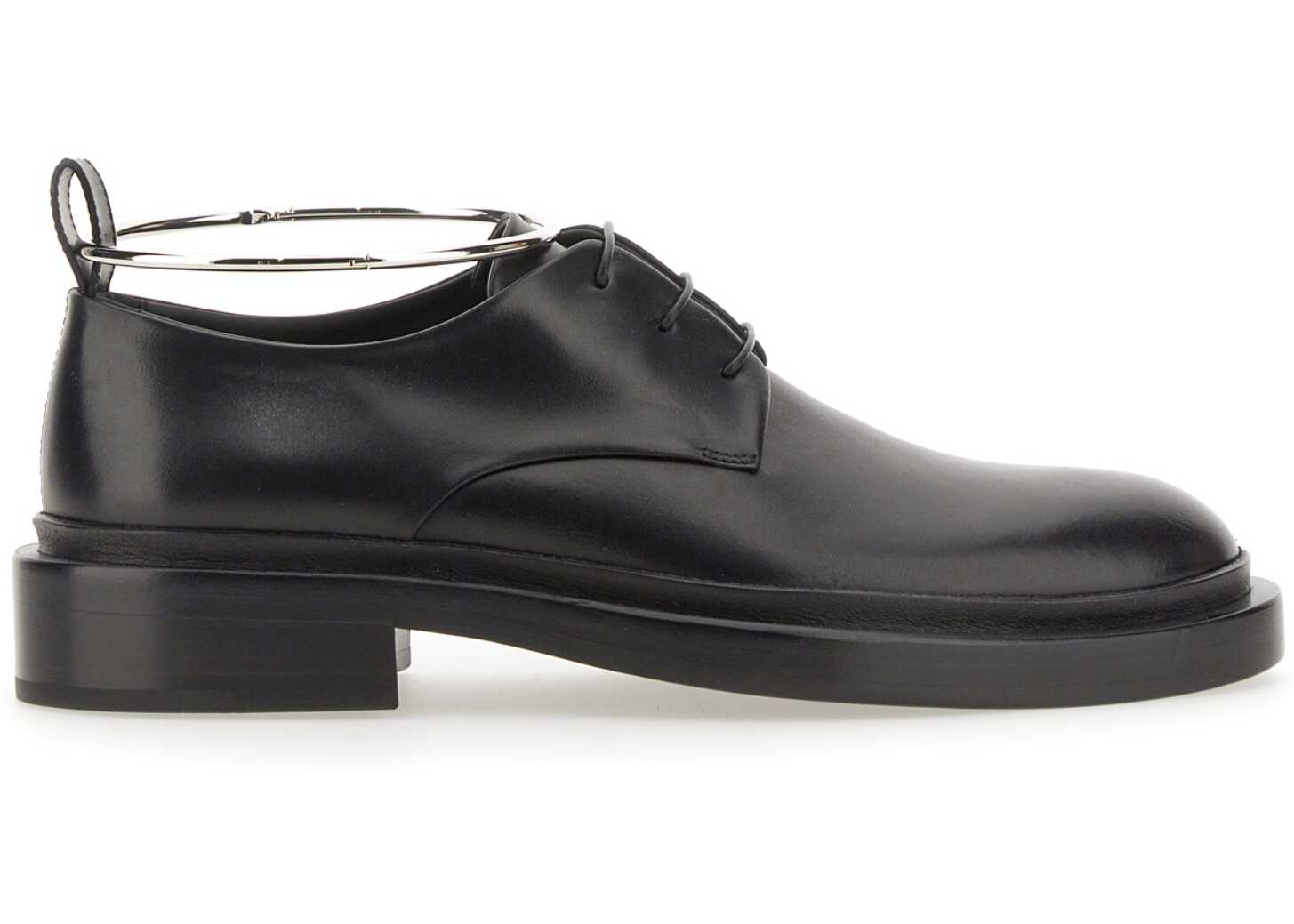 Jil Sander Leather Lace-Up BLACK